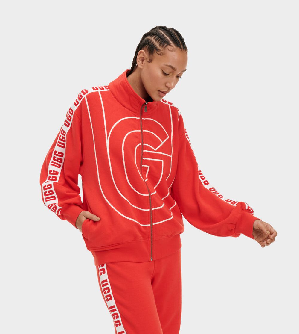 Ugg Reverie Track - Womens Jackets - Red - NZ (6348ZCPGM)